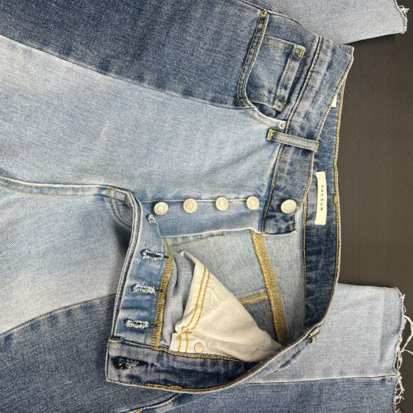 Pacsun High Rise Straight Medium Wash two tone Jeans Size 26 - Picture 5 of 9